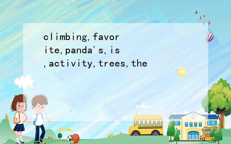 climbing,favorite,panda's,is,activity,trees,the