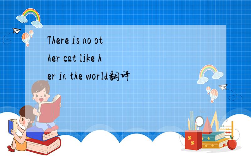 There is no other cat like her in the world翻译