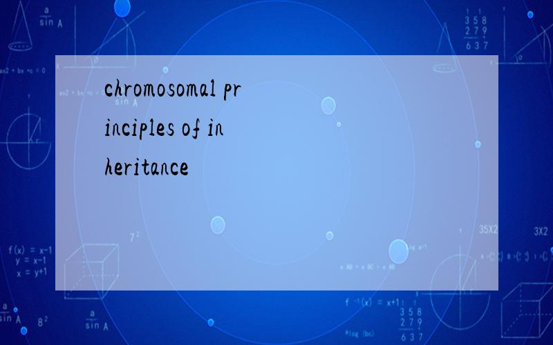 chromosomal principles of inheritance