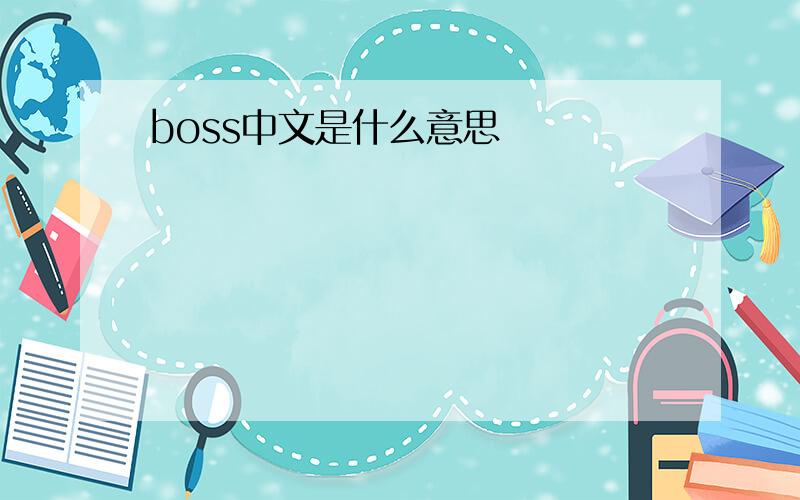 boss中文是什么意思