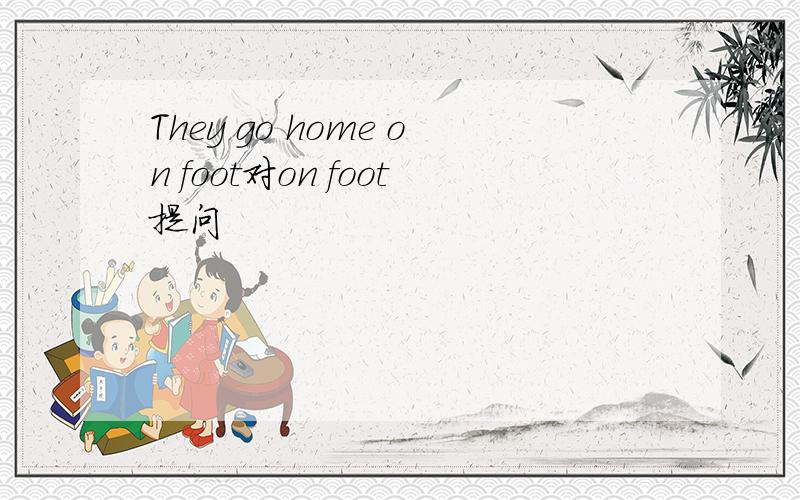 They go home on foot对on foot提问