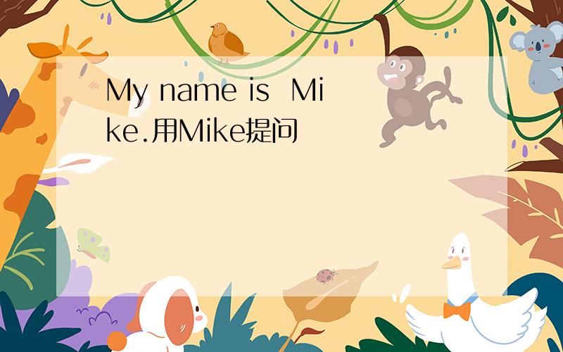 My name is  Mike.用Mike提问